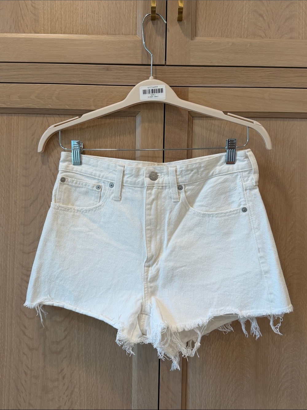 MADEWELL | Relaxed White Denim Shorts | Size: 27